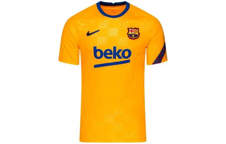 Nike Nike Barcelona Pre Match Soccer Jersey Men's Vibrant Orange