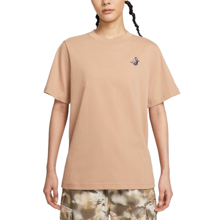 Nike Nike T Shirts Women's Khaki Crew Neck Moderate Other