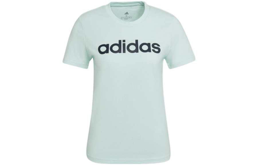 Adidas Adidas T Shirts Women's Green Crew Neck Moderate Straight Fit
