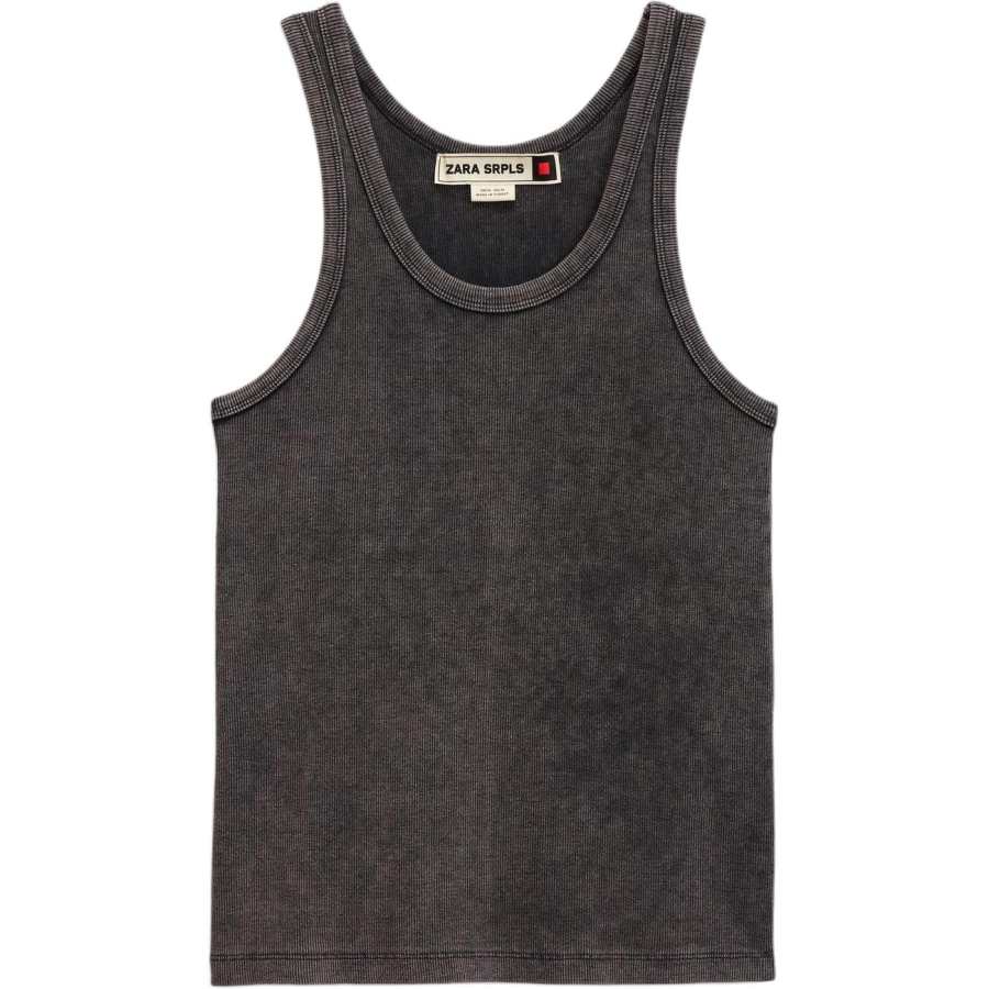 ZARA Tank Tops Women's Black Crew Neck Moderate Other
