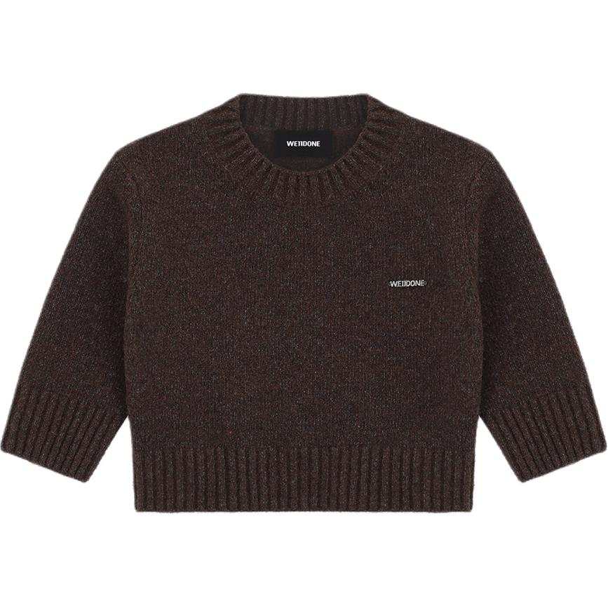 WE11DONE WE11DONE Bouclé Cropped Sweater