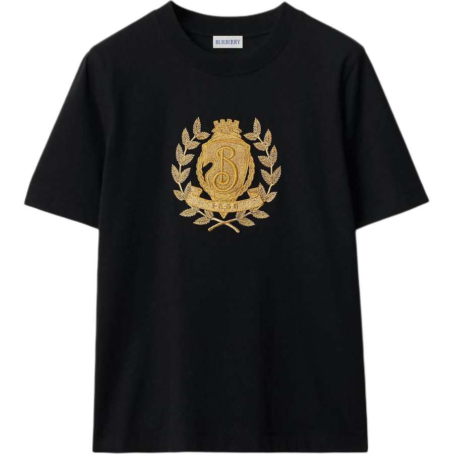 Burberry B Crest Embroidered Crewneck T-Shirt