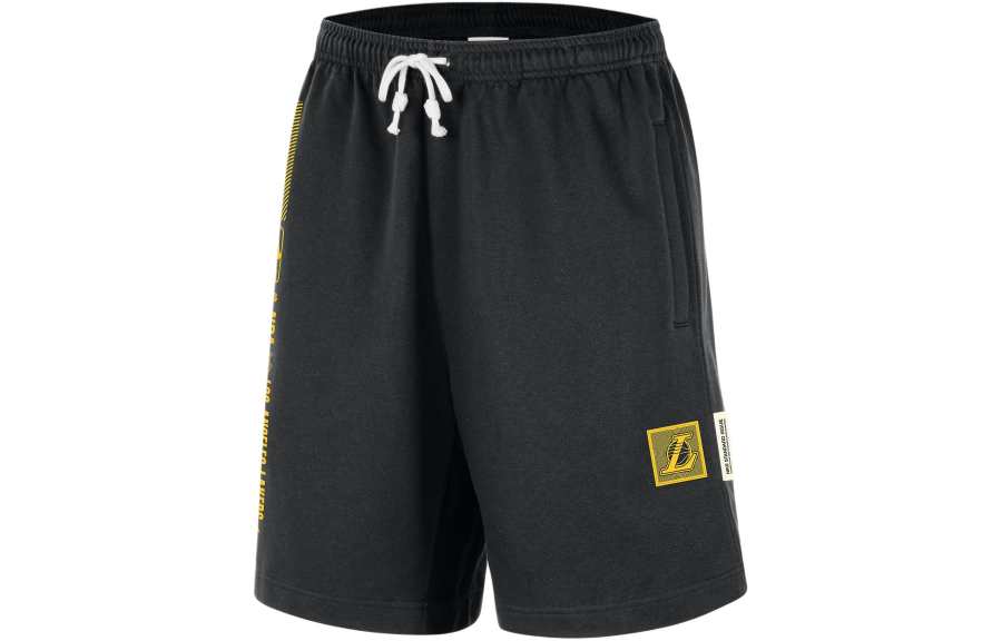 Nike Nike Los Angeles Lakers Standard Issue Courtside Sports Shorts Los Angeles Lakers Men's Black