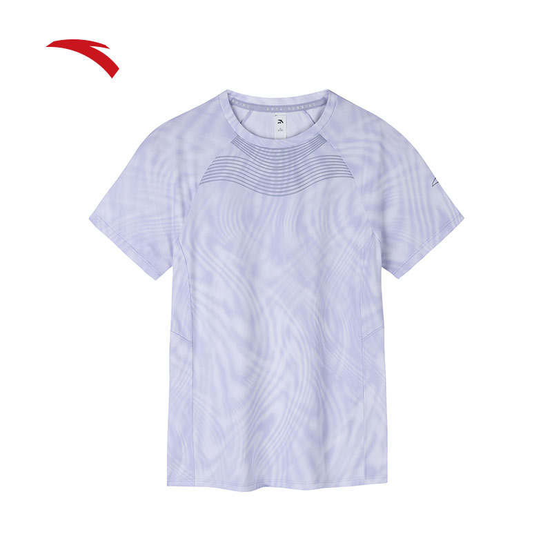 Anta Running Collection Running T Shirt Women's Cloud Soft Purple/All Over Print