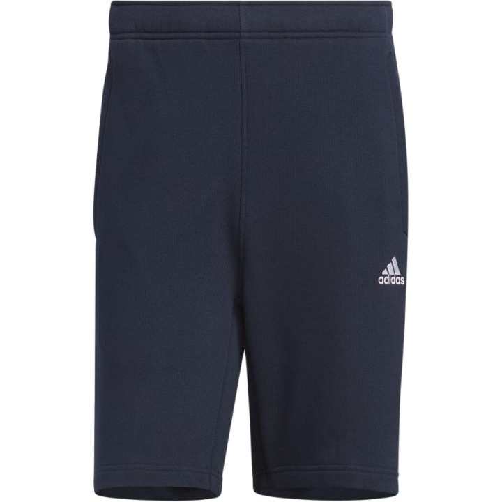 Adidas Adidas Essentials Plus Loose Fit Three Stripes French Terry Shorts Casual Shorts Men's Black