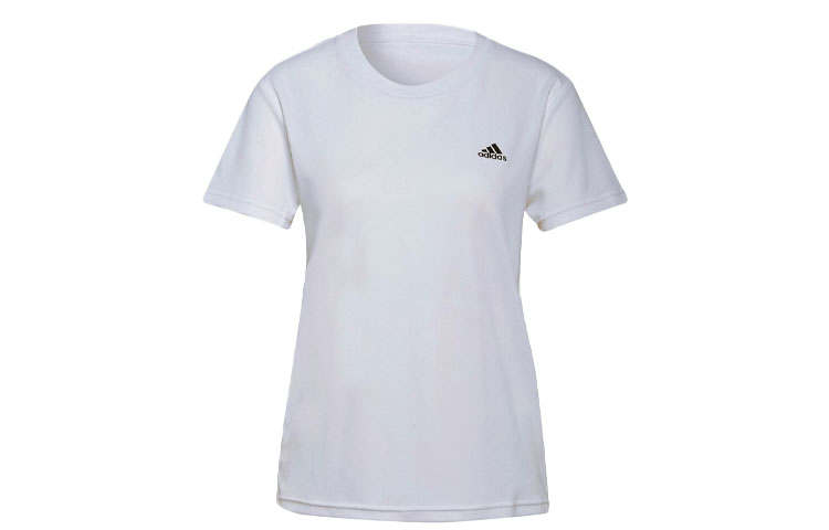 Adidas Adidas T Shirts Women's White Crew Neck Moderate Straight Fit