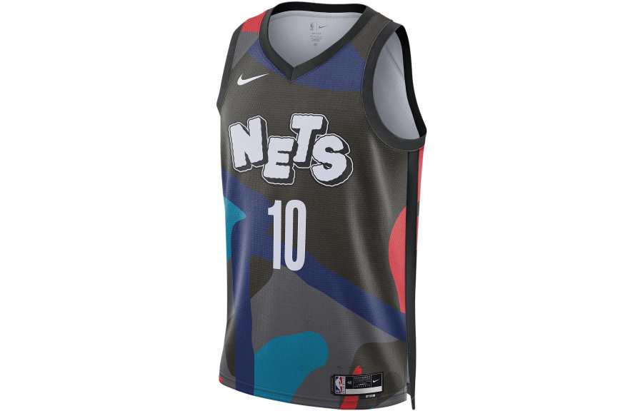 Nike Nike x KAWS Basketball Jersey City Edition 2023/24 Season, Brooklyn Nets, Simmons Size 10 Men's Black