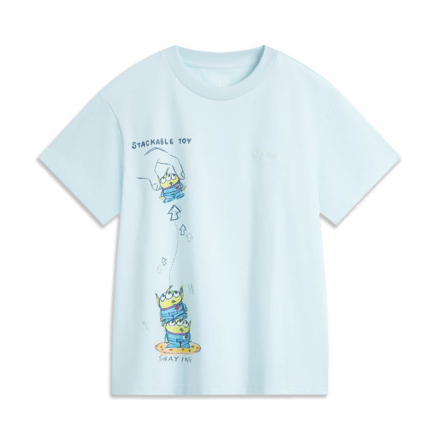 Li-Ning Li Ning x Disney T Shirt Women's Light Sky Blue