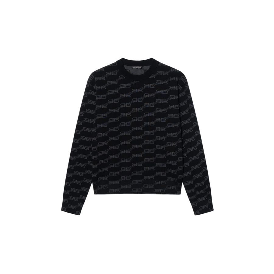 Balenciaga Bb Monogram Crewneck Black