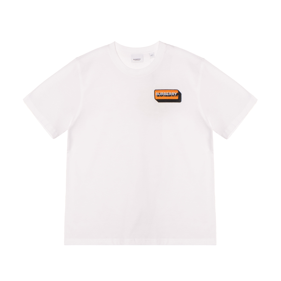 Burberry Margot Logo Applique Cotton T shirt White