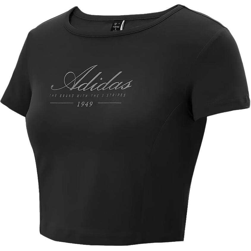Adidas Adidas T Shirts Women's Black Crew Neck Moderate