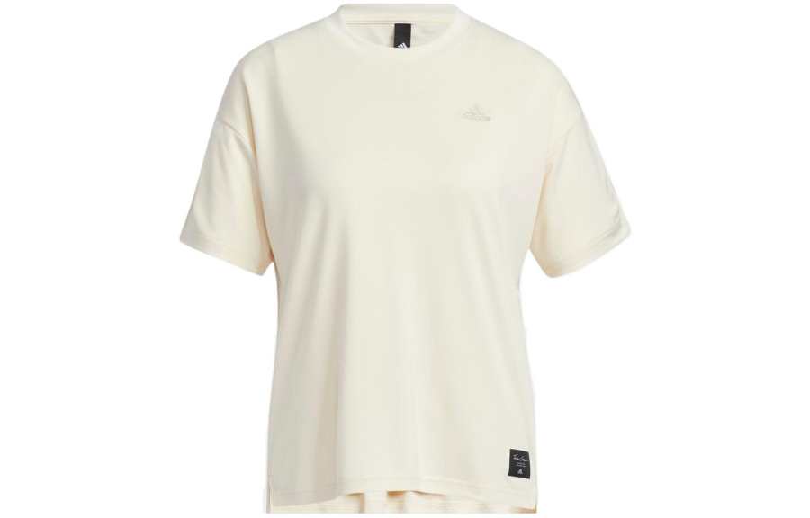 Adidas Adidas T Shirts Women's White Crew Neck Moderate Straight Fit
