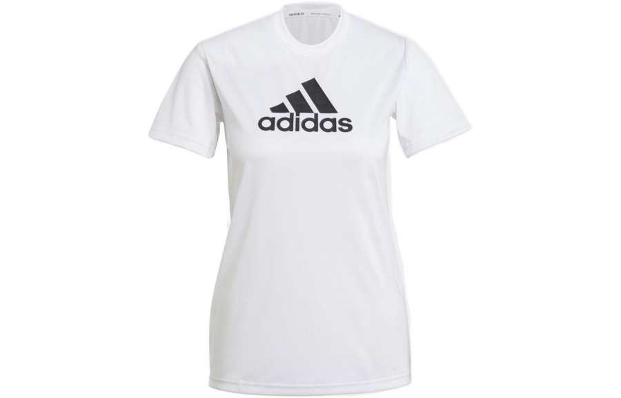 Adidas Adidas T Shirts Women's White Crew Neck Moderate Straight Fit