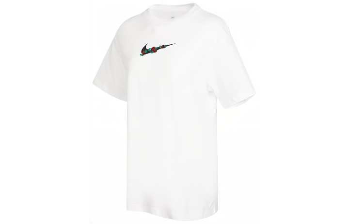 Nike Nike T Shirts Women's White Crew Neck Moderate Straight Fit