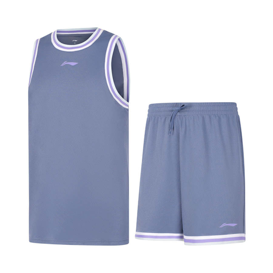 Li-Ning Li Ning Professional Basketball Collection Basketball Suit Men's Dusty Blue