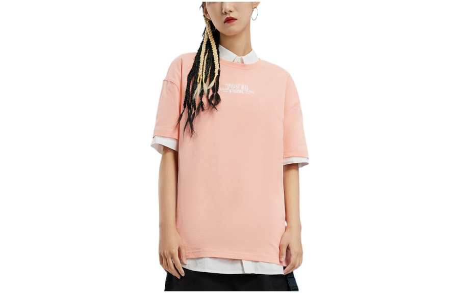 PEAK Elbow length Sleeved T Shirt Women's Pink