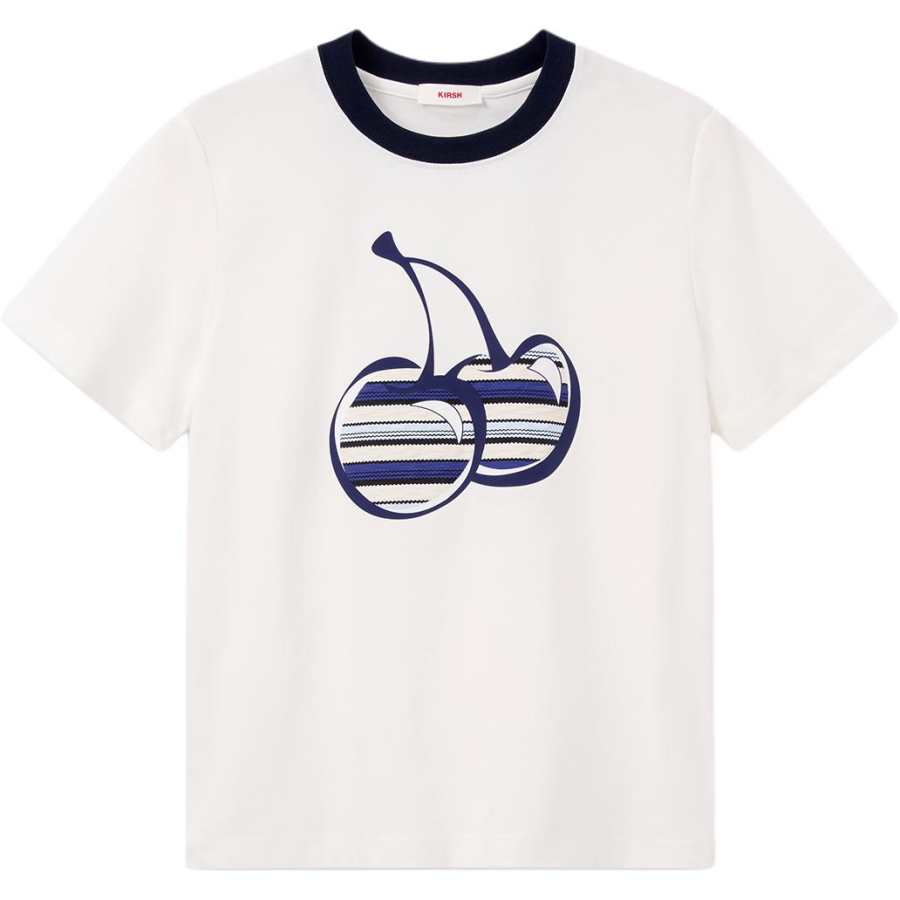 Kirsh T Shirts Women's White Crew Neck Moderate