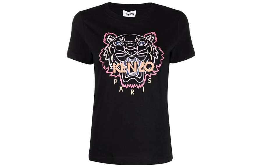 KENZO T Shirts Women's Black Crew Neck Moderate Straight Fit