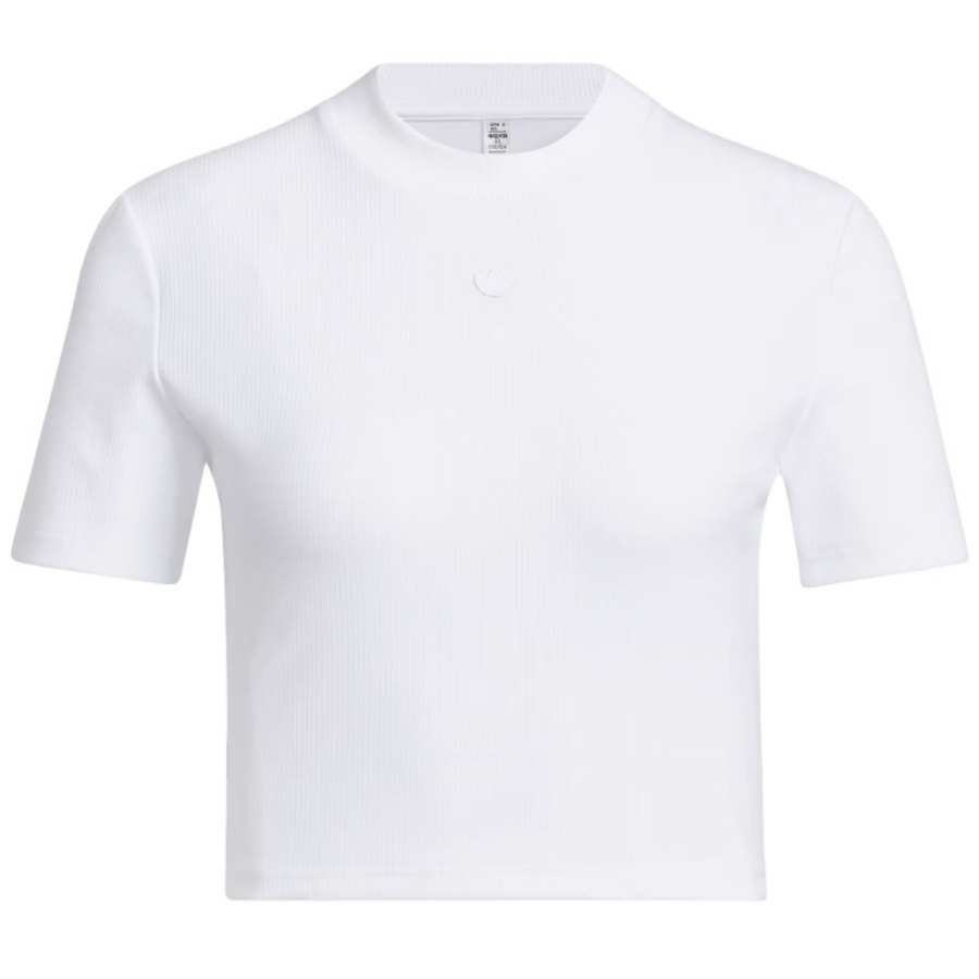Adidas Originals Home Of Classics Crop Tops Women's White Crew Neck Moderate