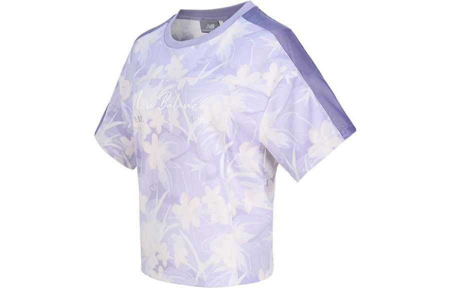 New Balance New Balance T Shirts Women's Combination Color Crew Neck Moderate Straight Fit