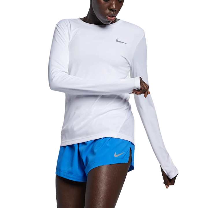 Nike Nike MILER Drop Shoulder Sleeve T Shirt Women's White