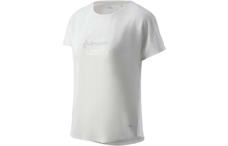 Li-Ning Li Ning T Shirt Women's Champagne White