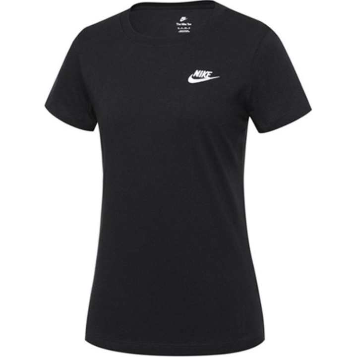 Nike Nike T Shirts Women's Black Crew Neck Moderate Straight Fit