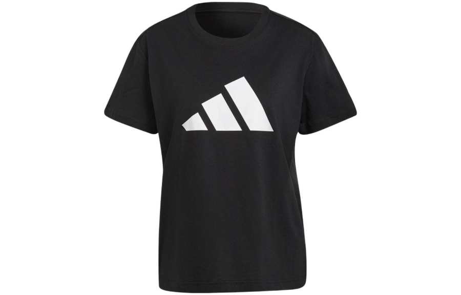 Adidas Adidas T Shirts Women's Black Crew Neck Moderate Straight Fit