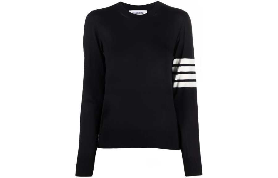 THOM BROWNE THOM BROWNE 4 Bar Ribbed Crewneck Jumper