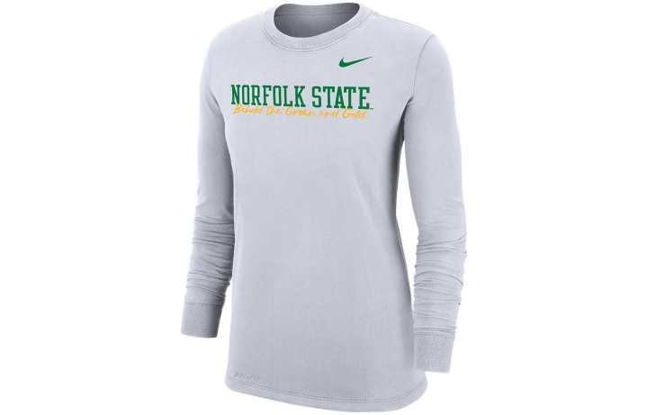 Nike Nike T Shirts Women's Gray White Crew Neck Moderate Straight Fit