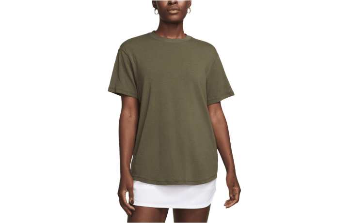 Nike Nike Drop Shoulder Sleeve T Shirt Women's Dark Green