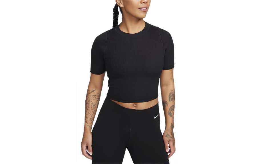 Nike Nike Zenvy Rib Women's Dri-FIT Short-Sleeve Cropped Top
