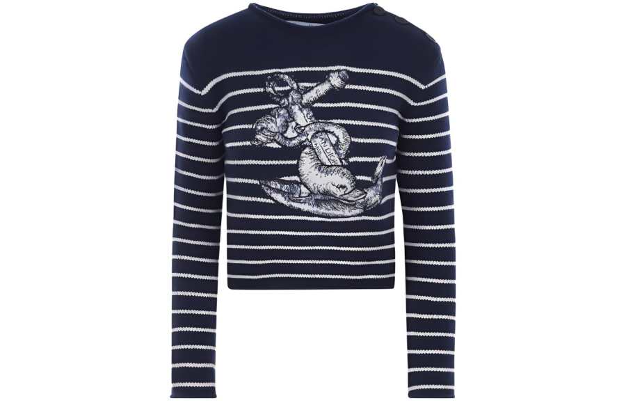 DIOR DIOR Sweaters Women's Blue Crew Neck Moderate Other