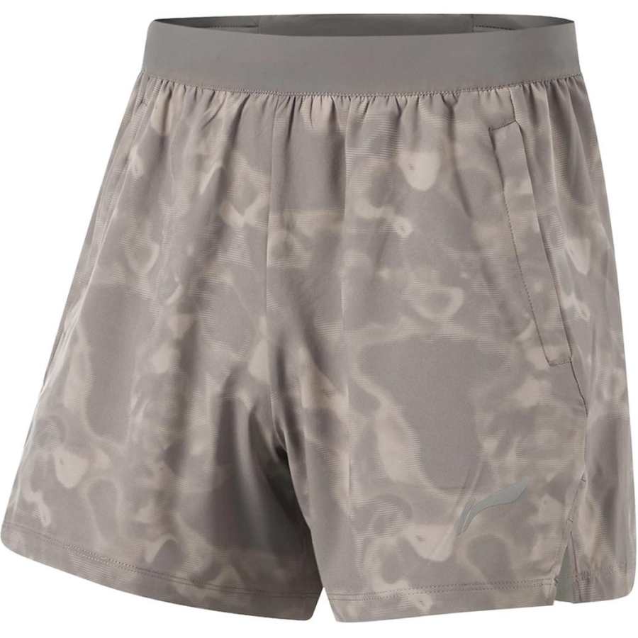 Li-Ning Li Ning Running Collection Sports Shorts Men's Tree Gray/Brown Full Base Print