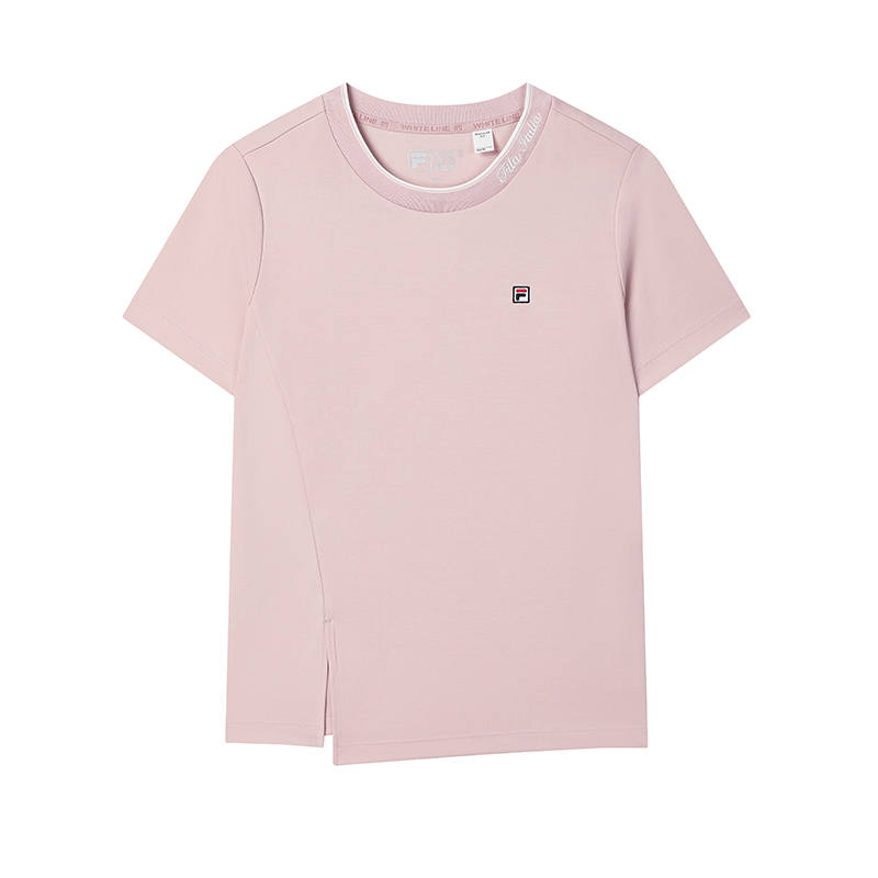 FILA T Shirts Women's Bare Pink PK Crew Neck Moderate