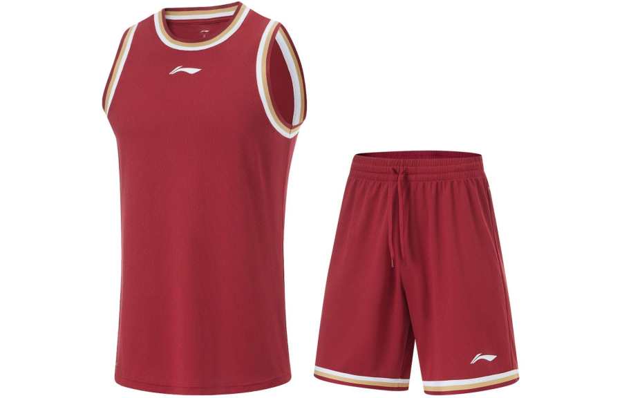 Li-Ning Li Ning CBA Collection Basketball Suit Men's Red