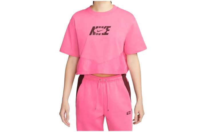 Nike Nike Drop Shoulder Sleeve T Shirt Women's Pink