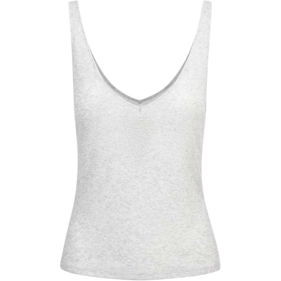 Skims Tank Tops Women's Light Heather Grey/Light Heather Gray V Neck Moderate Other
