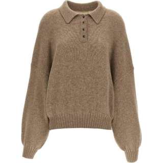 KHAITE Rene Long Sleeved Polo Jumper