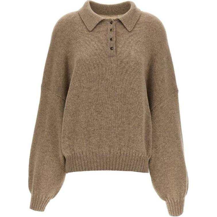 KHAITE Rene Long Sleeved Polo Jumper