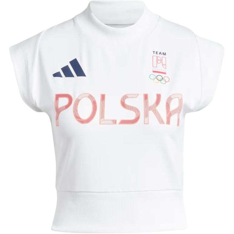 Adidas Adidas T Shirts Women's White Crew Neck Moderate Nipped In Waist