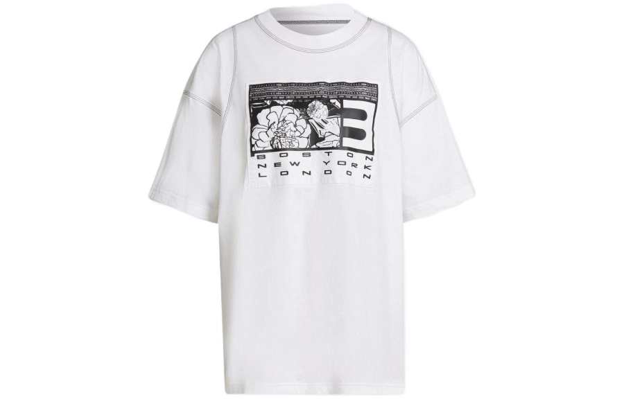 Adidas Adidas T Shirts Women's White Crew Neck Moderate Straight Fit