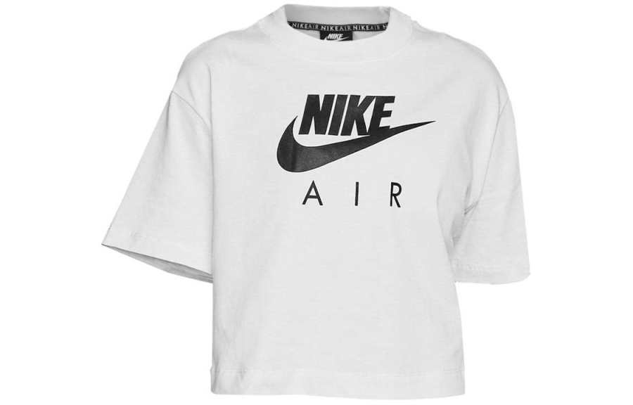 Nike Nike T Shirts Women's White Crew Neck Moderate Straight Fit