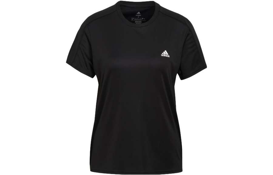 Adidas Adidas T Shirts Women's Black Crew Neck Moderate Straight Fit