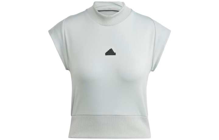 Adidas Adidas Z.N.E Crop Tops Women's Light Asphalt Gray Half Turtleneck Moderate
