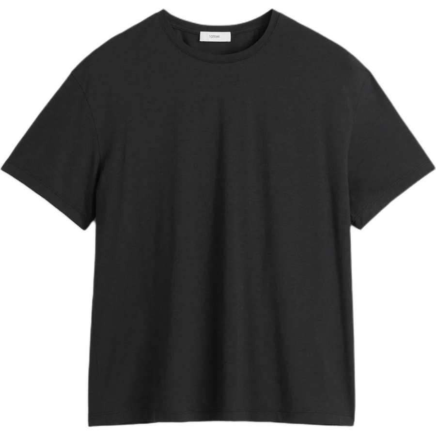 TOTEME T Shirts Women's Black Crew Neck Moderate