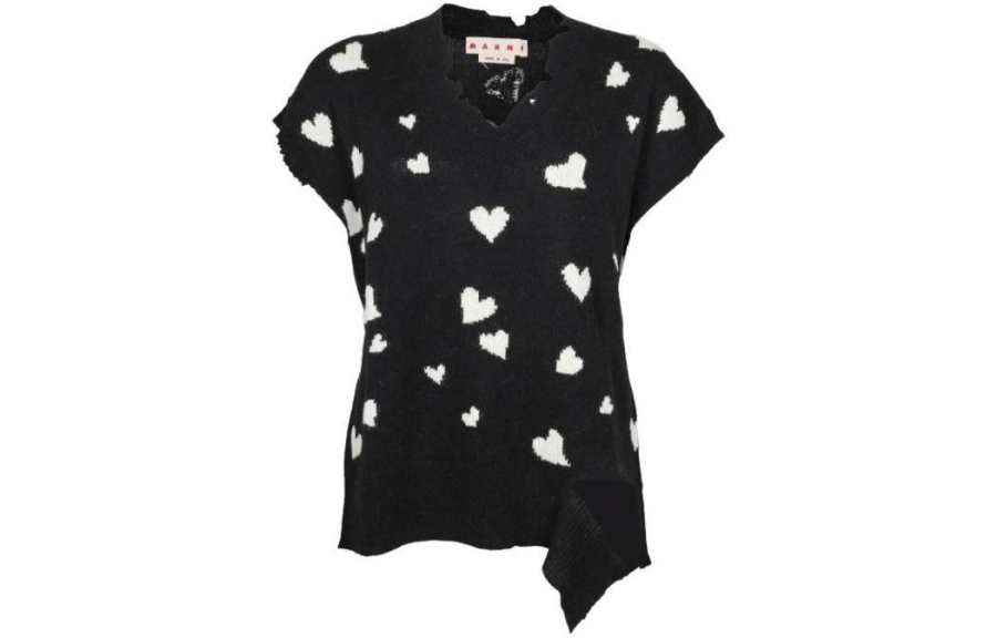 MARNI Sweaters Women's Black V Neck Moderate Other