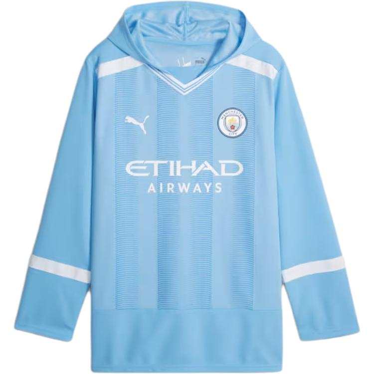 PUMA Manchester City Manchester City Oversized Winter Football Jersey Soccer Jersey Men's Light Blue