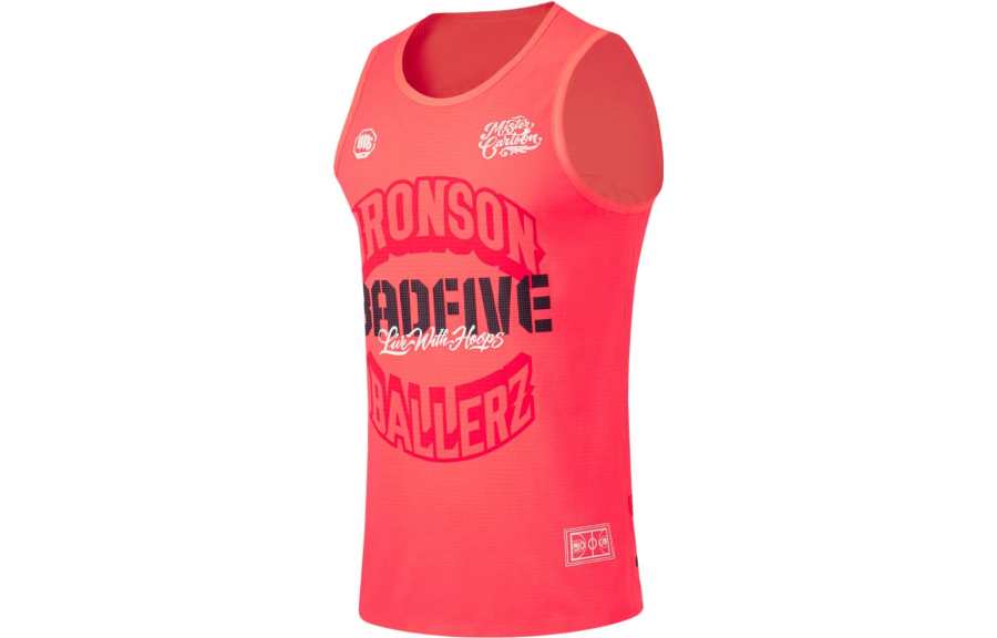 Li-Ning Li Ning x MISTER CARTOON Badfive Basketball Jersey Men's Fluorescent Flame Red
