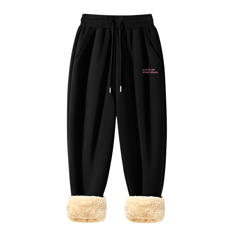 MINISO Casual Pants Unisex Thickened And Fleece Lined Cuffed Pants